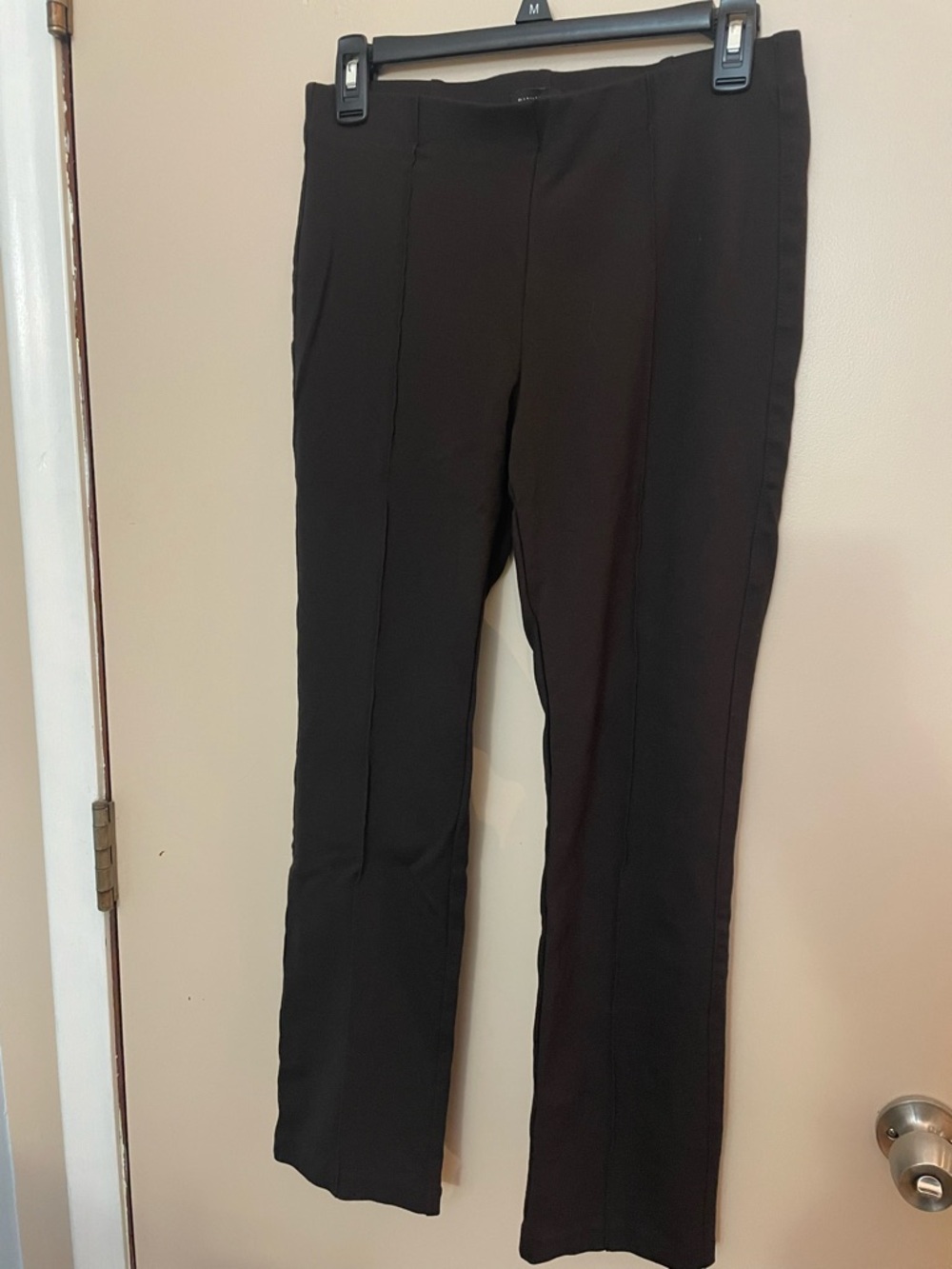 Brown Straight-Leg Dress Pants